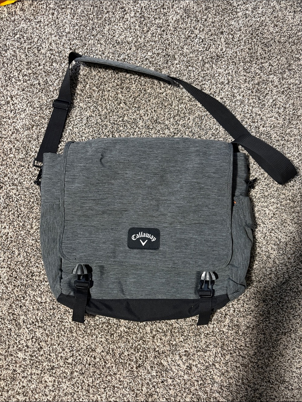 Callaway Gray Messenger Bag with Black Trim - Men's Crossbody